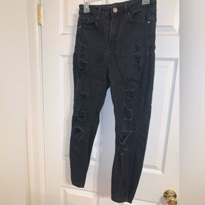 Wax + Jean black ripped jeans